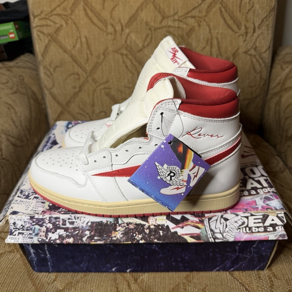 Kool Kiy x Reves Paris - Air Kiy‎ white/Red Men's 9.5 New